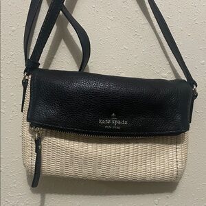 Kate Spade Black and Tan Crossbody Magnetic Closure Bag